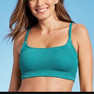 Kona Sol Medium Bikini Swim Top Teal